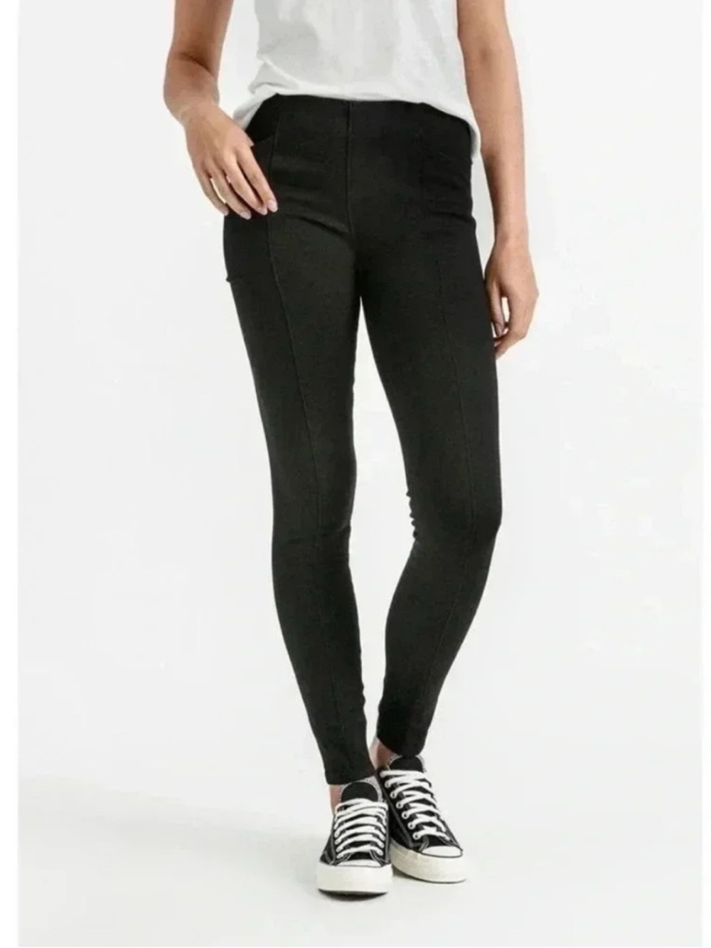 DU/ER Four Way Flex Pull On Mid Rise Skinny Stretch Pant
